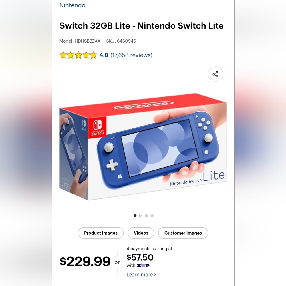 Nintendo Switch Lite - Blue Brand New